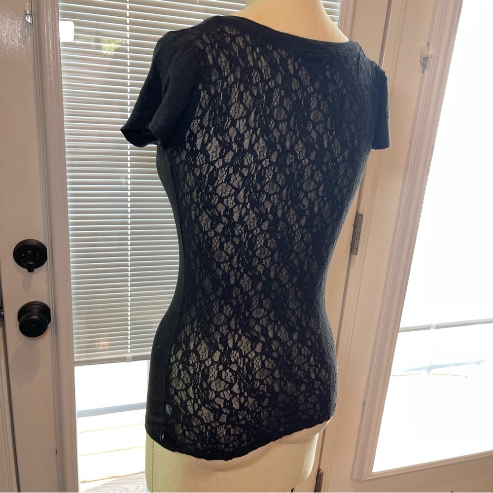 Victoria’s Secret Black Lace Fitted Top Y2K Going Out XS
